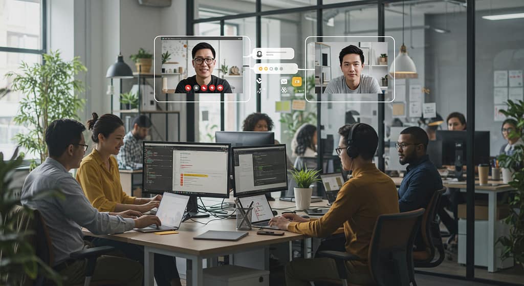 Internal team collaborating with external developers on MVP