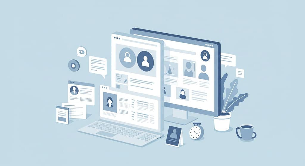 Organized digital workspace with all tasks, files, and updates flowing into a single web portal.