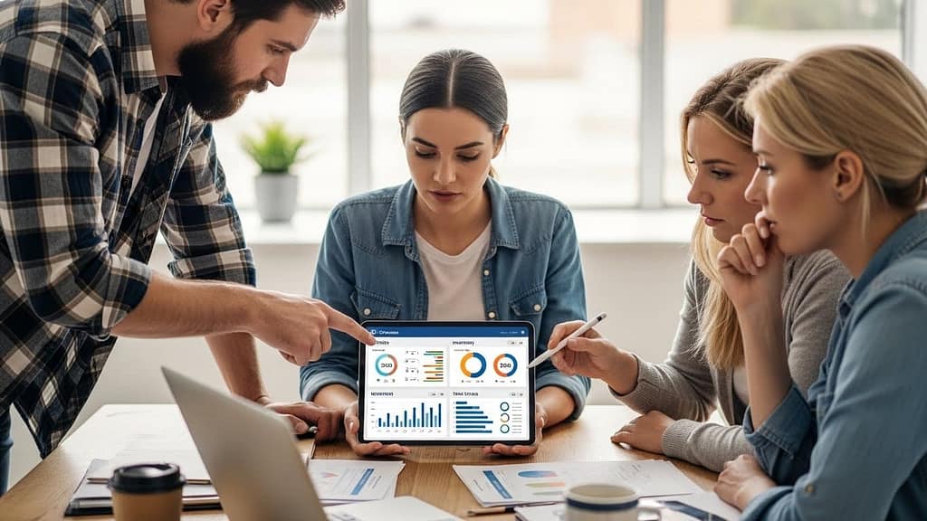 Small agribusiness workflow automation dashboard showing orders, inventory, and operational tasks in real time